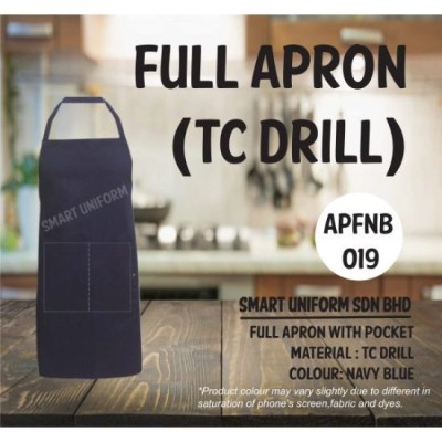 Full Apron TC Drill Navy Blue APFNB019