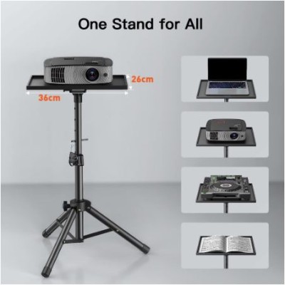 Projector Stand Tripod Adjustable Portable Floor Stand DJ Racks Laptop Stand 60-120cm Home Office Studio