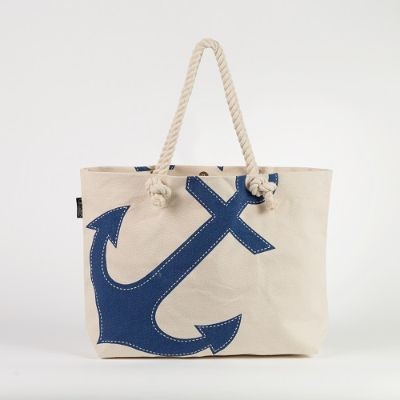 # RB 118 BLUE - TOSSA Fashion Cotton Bag /Anchor (25 Units Per Carton)