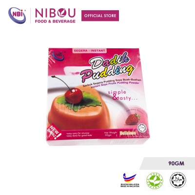 Nibou (NBI) DADIH Instant Soya Fruits Strawberry Pudding Powder (90gm X 24)