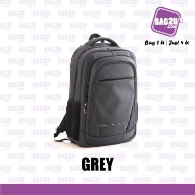Bag2u Laptop Backpack (Grey) BP169 (1000 Grams Per Unit)