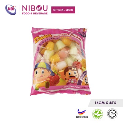 Nibou (NBI) DADIH Soya Fruits Pudding Assorted (Free 5 Pcs) (16gm x 45's x 12)