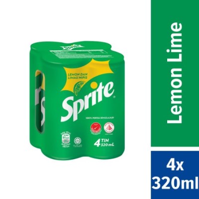 Sprite Lemon Lime Carbonated 4 x 320ml [KLANG VALLEY ONLY]