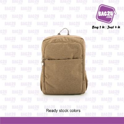Bag2u Laptop Backpack (Light Brown) BP136 (1000 Grams Per Unit)