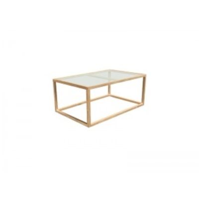 KOORG COFFEE TABLE WITH TEMPERED GLASS (W110 x D70 x H46)