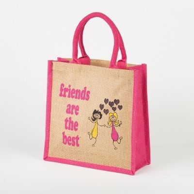 # RBK 04 Friends are the best - TOSSA Jute Gift Bag (100 gm. Per Unit)
