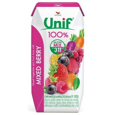 Unif 100% Mix Vegetable and Fruit Juice 24 x 220ml