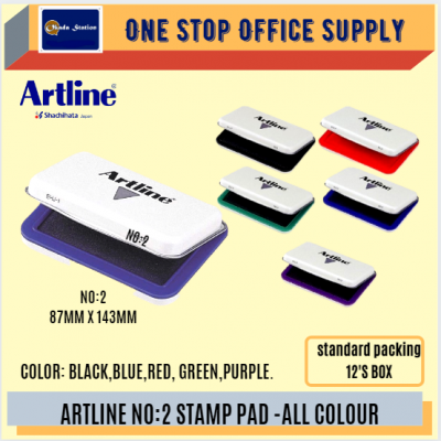 Artline Stamp Pad No.2 - ( BLACK )