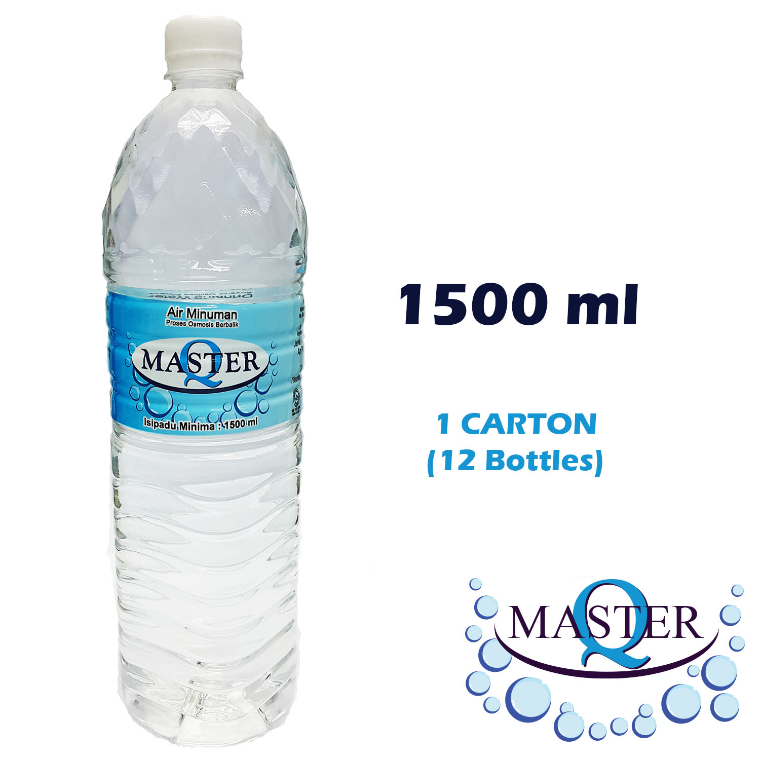 MASTER Q Reverse Osmosis Drinking Water 1500ml (12 Units Per Carton)
