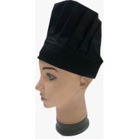 Tall Fabric Chef Hat Black CH008B