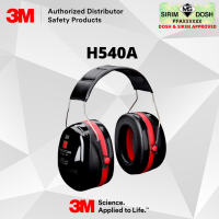 3M PELTOR Optime III Earmuffs H540A-411-SV, 34 dB, Black Red, Headband, Sirim and Dosh Approved