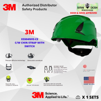 3M SecureFit Safety Helmet, X5504NVE-CE, Non-vented, Green, CE 4, Sirim and Dosh Approved