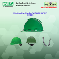 MSA V-Gard Protective Cap FAS-TRAC III RATCHET 10173940, Green, Sirim and Dosh Approved