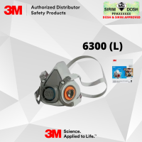 3M Half Facepiece Reusable Respirator 6300, Large, CE, Sirim and Dosh Approved.