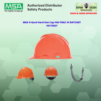 MSA V-Gard Protective Cap FAS-TRAC III RATCHET 10173937, Orange, Sirim and Dosh Approved