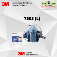 3M Half Facepiece Reusable Respirator 7503, Large, CE, Sirim and Dosh Approved. (10box per Carton)