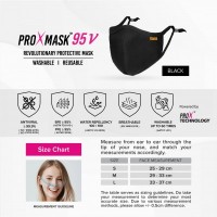 PROXMASK 95V Antiviral Reusable Face Mask - Solid Color - S Size