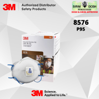 3M Particulate Respirator 8576, P95, with Valve and Nuisance Level Acid Gas Relief, Sirim and Dosh Approved (8box per Carton)