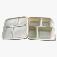 Biodegradable Corn Starch Lunch Box with Lids (50 pcs)