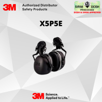 3M PELTOR Earmuffs X5P5E, 36 dB, Black, Helmet Mounted, CE, Sirim and Dosh Approved