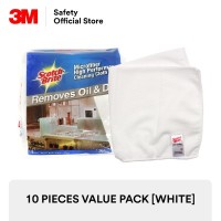[Sell by Pack] 3M Scotch-Brite High Performance Cloth 2013 White Colour Microfibre Cloth (10 pieces pack)