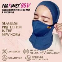 PROXMASK 95V Antiviral Reusable Face Mask With Inner Hijab - One Size