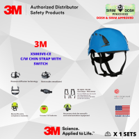 3M SecureFit Safety Helmet, X5003VE-CE, Blue, Vented, 1000V, CE 4, Sirim and Dosh Approved