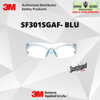 3M SecureFit 300 Series, SF301SGAF-LBL, Ice Blue Temples, Scotchgard Anti-fog Coating, Clear AF-AS lens, Sirim and Dosh Approved
