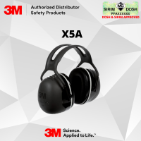 3M PELTOR Earmuffs X5A, 37 dB, Black, Headband, CE, Sirim and Dosh Approved