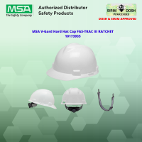 MSA V-Gard Protective Cap FAS-TRAC III RATCHET 10173935, White, Sirim and Dosh Approved