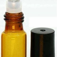3ml brown amber roller essential oil glass bottle