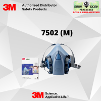 3M Half Facepiece Reusable Respirator 7502, Medium, CE, Sirim and Dosh Approved. (10box per Carton)