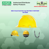 MSA V-Gard Protective Cap FAS-TRAC III RATCHET 10173936, Yellow, Sirim and Dosh Approved