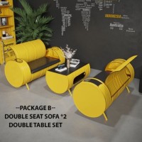 Industrial-style Oil Drum Barrel Seat Sofa - Package B