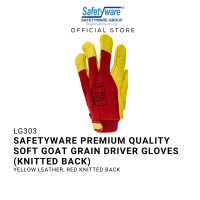 SAFETYWARE PREMIUM QUALITY SOFT GOAT GRAIN DRIVER GLOVES (KNITTED BACK) Sarung Tangan Kerja 12 pairs   24 pieces