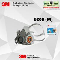 3M Half Facepiece Reusable Respirator 6200, Medium, CE, Sirim and Dosh Approved. (8box per Carton)