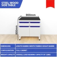 Steel-Wood Laboratory Bench - 0.9m Full Cabinet