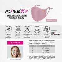 PROXMASK 95V Antiviral Reusable Face Mask - Solid Color - M Size