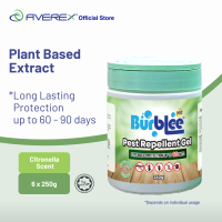 Averex Burblee PRO - 6x Pest Repellent Gel, Plant based, Long lasting up to 90 days, 250g