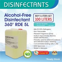 5L Alcohol Free Disinfectant RDE (CONCENTRATED)