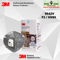 3M Particulate Respirator 9542V, KN95 P2, with Valve and Nuisance Level Organic Vapor Relief, Sirim and Dosh Approved (10box per Carton)