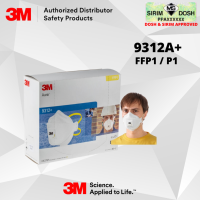 3M Aura Respirator 9312A+, FFP1 P1, with Valve, Sirim and Dosh Approved (12box per Carton)