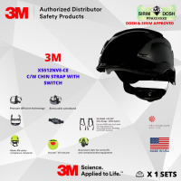 3M SecureFit Safety Helmet, X5512NVE-CE, Non-vented, Black, CE 4, Sirim and Dosh Approved