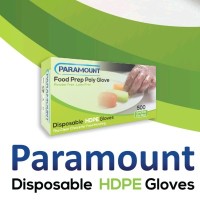 500 pcs Paramount Disposable HDPE Plastic Glove   Sarung Tangan Plastik 500 keping   Free Size   Strong and Durable
