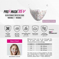PROXMASK 95V Antiviral Reusable Face Mask - Sublimation Design - S Size