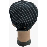 Fabric Chef Hat Stripe No Net CH004S