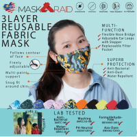ESSENTIAL 3 PLY REUSABLE FABRIC MASK - CONTEMPORARY CAMO (ADULT)