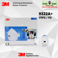 3M Aura Particulate Respirator 9322A+, FFP2 P2, Sirim and Dosh Approved (12box per Carton)