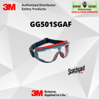 3M GoggleGear 500 Series GG501SGAF, Clear Scotchgard Anti-fog lens, Sirim and Dosh Approved