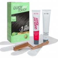 Quick Touch 1 Minute Hair Color (10) Natural Black (1 Outer=6 Box) (Buy 12 Box Free 1 Box)